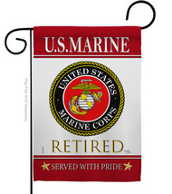 US Marine Retired - Impressions Decorative Garden Flag G158479-BO - £17.15 GBP