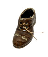 Rare Vintage Mini Souvenir Rdo de Lujan Ceramic Shoe Planter Brown 4.25x... - £9.93 GBP