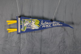 Vintage Tourist Pennant - International Peace Garden - Felt Pennant - £23.15 GBP