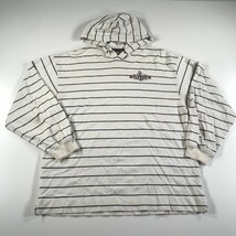 Vintage Tommy Hilfiger Hoodie Mens Large Ivory Blue Striped Maritime Pro... - $28.04