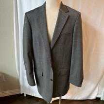 Joseph &amp; Feiss Gold Super 120’s Two Button Suit Jacket Gray Wool Lined 46XL Long - $26.99