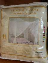 4 Corner Post Bed Canopy Mosquito Net Netting Full Queen King Size - £29.01 GBP