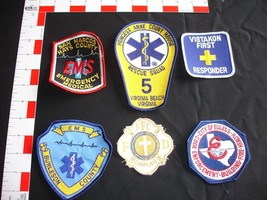 firefighting rescue fire department vintage patch set - $25.73