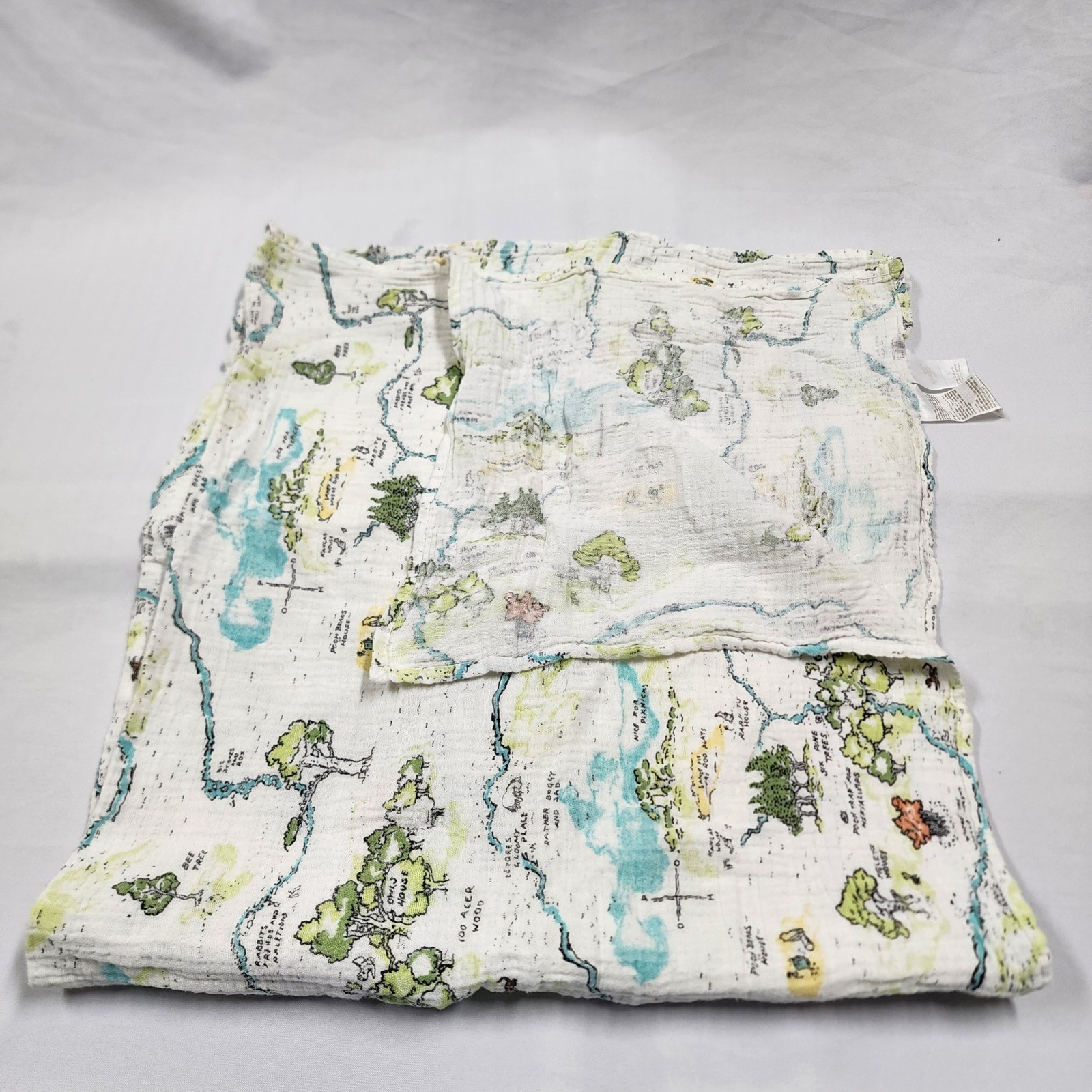 Aden + Anais Disney Baby Winnie the Pooh Muslin Swaddle Blanket 100 Acre Wood Item image 2