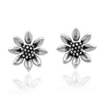Everyday Summer Jasmine Flower Sterling Silver Post Stud Earrings - £9.95 GBP