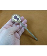 (CAX1-1) RARE African American LADY white + brown CAMEO Hairstick hair s... - $659.59 MXN