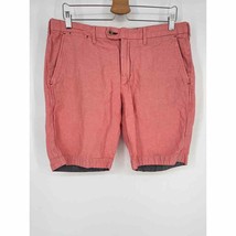 Ted Baker Men&#39;s Shorts Sz 34R Pink Linen/Cotton 9.5&quot; Inseam - £23.50 GBP