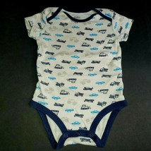 Child of Mine Infant 1-Piece Cars Trucks Planes Bodysuit 3-6M White w/ B... - $4.70