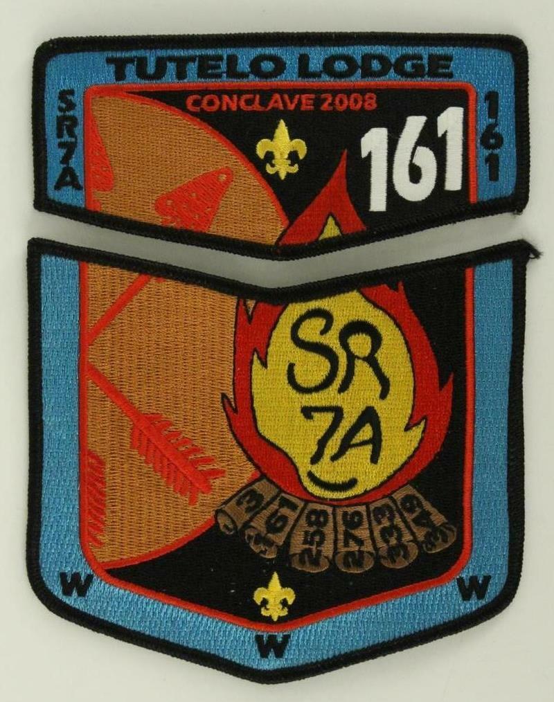 Primary image for Modern Lot Boy Scout BSA Patches TUTELO LODGE 161 Conclave 2008 Lodge Flap 2Part