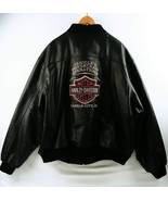 Harley-Davidson Men&#39;s Heavy Leather Dealer Jacket Size 3XL Kansas City - £196.58 GBP