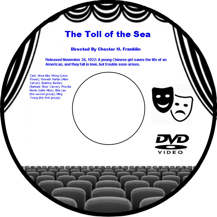 The Toll of the Sea 1922 DVD Film Drama Anna May Wong Kenneth Harlan Beatrice Be