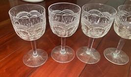 Set 10 Kusak Cut Glass Works Chantilly Lace Crystal Wine Cordial Glasses HandCut image 4