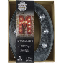 Metal Marquee Letter O Galvanized Silver 9.875 Inches - $55.99