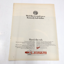 1964 Minit-Rub Kennedy Half Dollar Better Vision Institute Print Ad 10.5x13.5 - £5.06 GBP