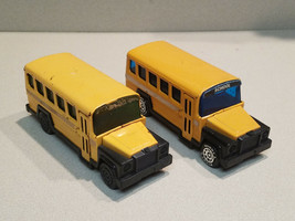 Vintage Set of Two (2) Buddy L 1980 Metal Toy School Buses 1 Marked Japan - £13.10 GBP