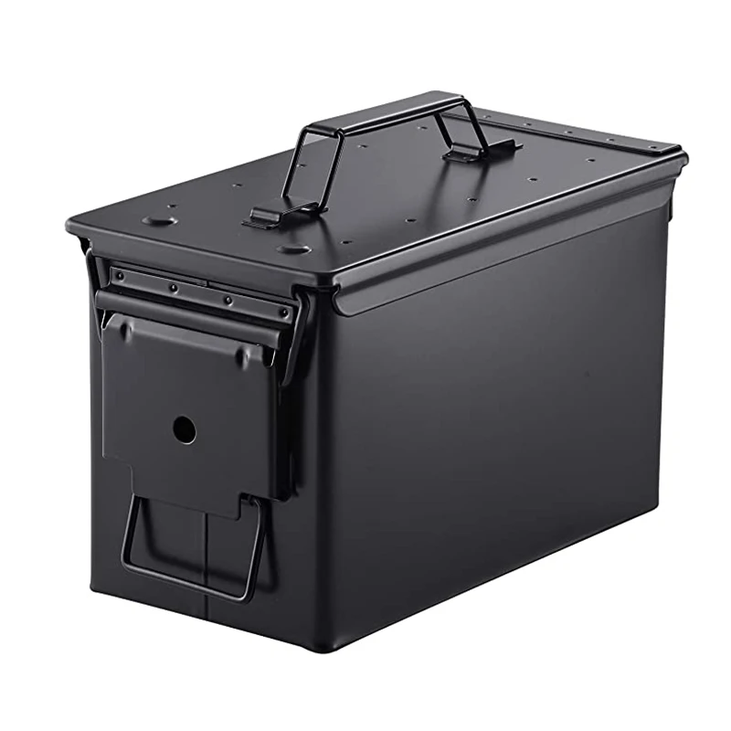 50 Cal Ammo Can  &amp; Army Solid  Waterproof Steel Holder Box Ammo Case for Long-Te - £280.70 GBP