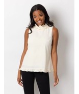 Sail to Sable women’s Ivory ruffle sleeveless blouse size XXS - $22.28