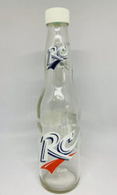 Vintage RC Cola Glass Bottle w Plastic Lid 12oz Red Blue Logo Rare Design - £14.01 GBP