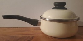 Megaware 1 Quart Ceramic Saucepan Cream With Lid Gas Electric Induction ... - £20.24 GBP