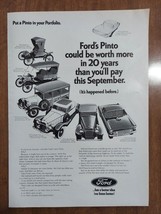 Ford Lincoln Mercury 1970 Vintage Print Ad Pinto And Model A Through Thu... - $8.90