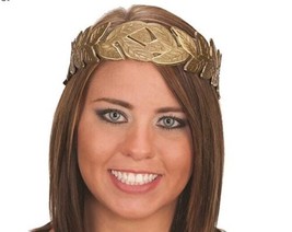 Laurel Leaf Headband Crown Costume Accessory Toga Party Greek Roman God Gold NEW - £6.28 GBP