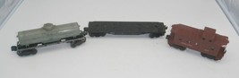 Lot Of 3 Lionel Train Car - Tank Car, 6844 Flat Car &amp; 6017 Caboose - £21.63 GBP