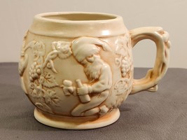 Vintage Handmade Ceramic Mulled Wine Cup Gnomes Elves in a Winery Replacement - $17.82