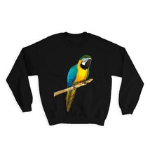 Macaw : Gift Sweatshirt Bird Cute Colorful Parrot Exotic Nature Tropical - £22.77 GBP