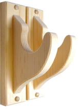 Pine Wooden Classic Gun Rack Hangers Rifle Double Barrel Shotgun Wall Di... - $14.99