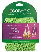 Eco-Bags Natural Cotton String Bag Tote Handle, Lime - £11.21 GBP