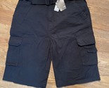 Belted Black Cargo Shorts Wide Leg Sz 40 NWT PJ Mark Vintage Y2K - $19.75