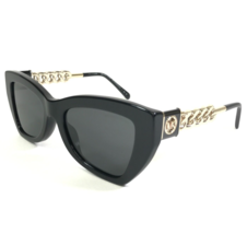 Michael Kors Sunglasses MK 2205 Montecito 300587 Black Gold Cat Eye w Bl... - £58.52 GBP