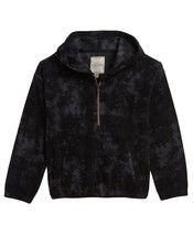 Lucky Brand Big Girls Tie Dye Hooded Popover Sweatshirt,Black,7 - £20.31 GBP