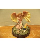 Resin Angel With Little Boy Figurine - $20.44 CAD