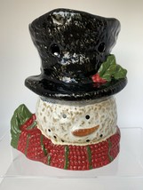 Yankee Candle Snowman Head Top Hat Tart Burner Holder #1281956 - £14.33 GBP