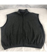 King Louie Size Mens Gray Fleece Zip Front Vest Size XL - £10.58 GBP