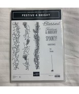 STAMPIN’ UP! Festive &amp; Bright Spooky Blessed Greetings Stamp Set Hallowe... - £46.93 GBP