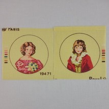 Girl Boy Portrait Needlepoint Canvas Royal Paris Lot 2 22 Count Petit Po... - $12.95