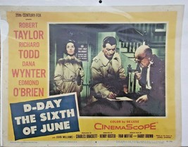 1956 D-Day The Sixth of June Original Lobby  Robert Taylor 20th Century Fox - £23.17 GBP