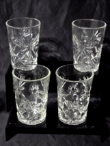 Vintage ANCHOR HOCKING 4.25&quot; Juice Glass PRESCUT 10 Ounce Tumbler - Set ... - $21.58