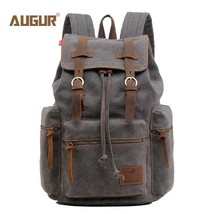AUGUR New fashion men&#39;s backpack vintage canvas backpack school bag men&#39;s travel - £125.76 GBP