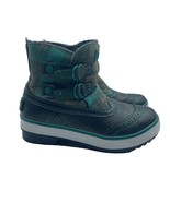 UGG Marais Waterproof Ankle Boot Green Plaid Straps Lined Womens Size 5 - £42.82 GBP