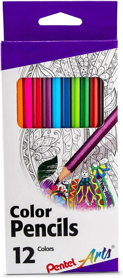 Pentel Arts Colored Pencils, Assorted Colors, Set of 12 - $8.91