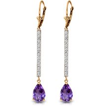 Galaxy Gold GG 14k Rose Gold Earrings with Diamonds and Amethysts - £590.61 GBP+
