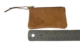 VTG Tilley Deerskin Leather Coin Purse Quebec Canada Zip Pouch Wristlet New image 3