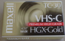 Maxwell TC-30 VHS-C Premium High-Grade HQX-Gold Videotape Brand New In Package - £7.78 GBP