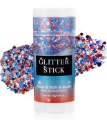 Mysense Red White and Blue Body Glitter Stick 4th of July Outfits for Wo... - $29.37