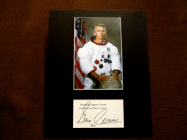 Gene Cernan Apollo 17 Nasa Astronaut Last Moon Walker Signed Auto Matted Cut Ibl - £197.83 GBP