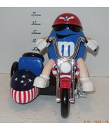 M &amp; M&#39;s Red White &amp; Blue Motorcycle w Side Car Candy Dispenser Limited S... - $61.51 CAD