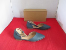 JOURNEE COLLECTION Vielo Bow Ankle Strap Flats $80 - US Size 7 - Blue   ... - $24.74